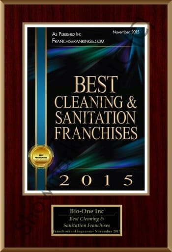 Bio-One of Houston North decontamination and biohazard cleaning team award